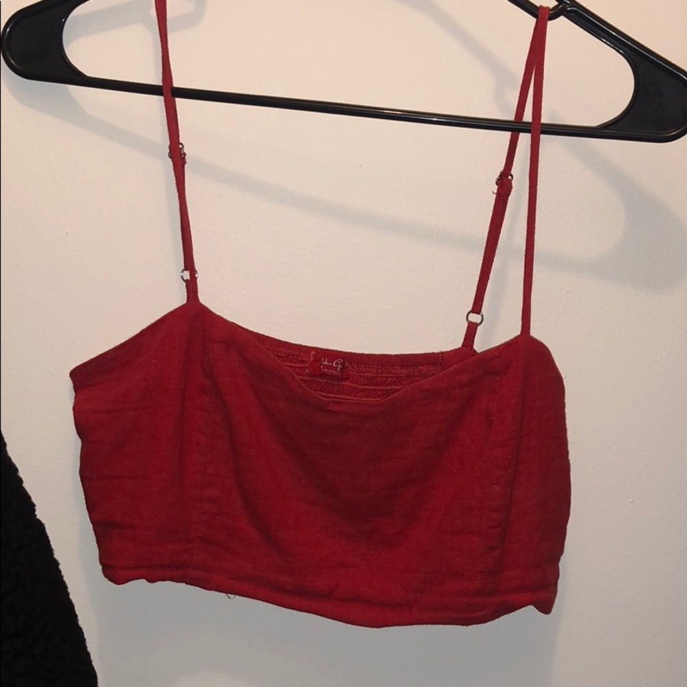 red crop top